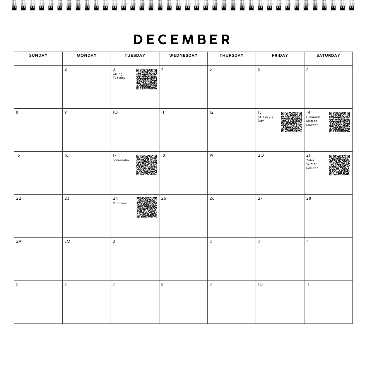 Alternative Holidays Calendar 2024